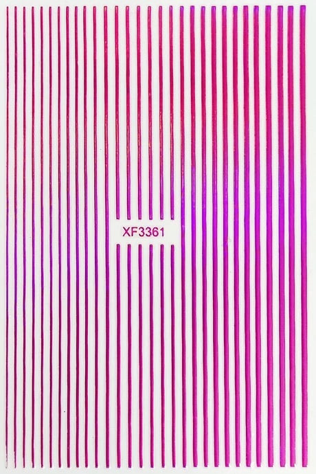 Laser Line Sticker Nail Art - Fuchsia