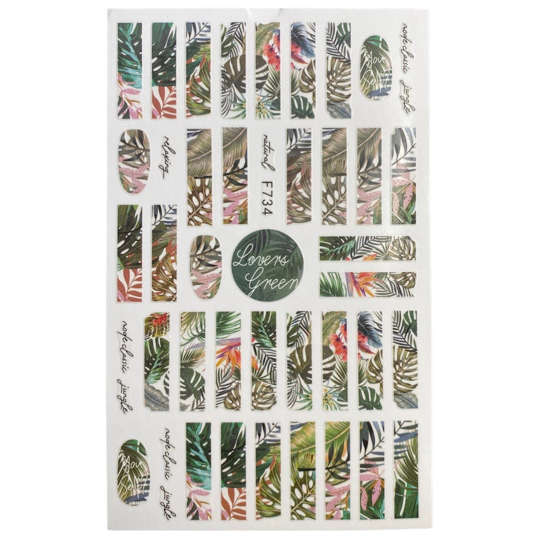 Decal Nail Sticker- F734 Flowers