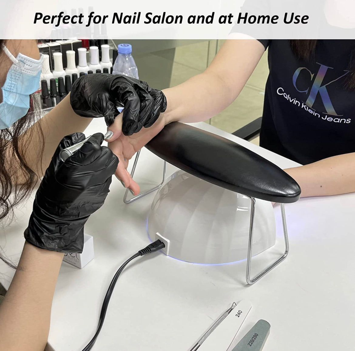 Black Arm Rest - Microfiber Leather