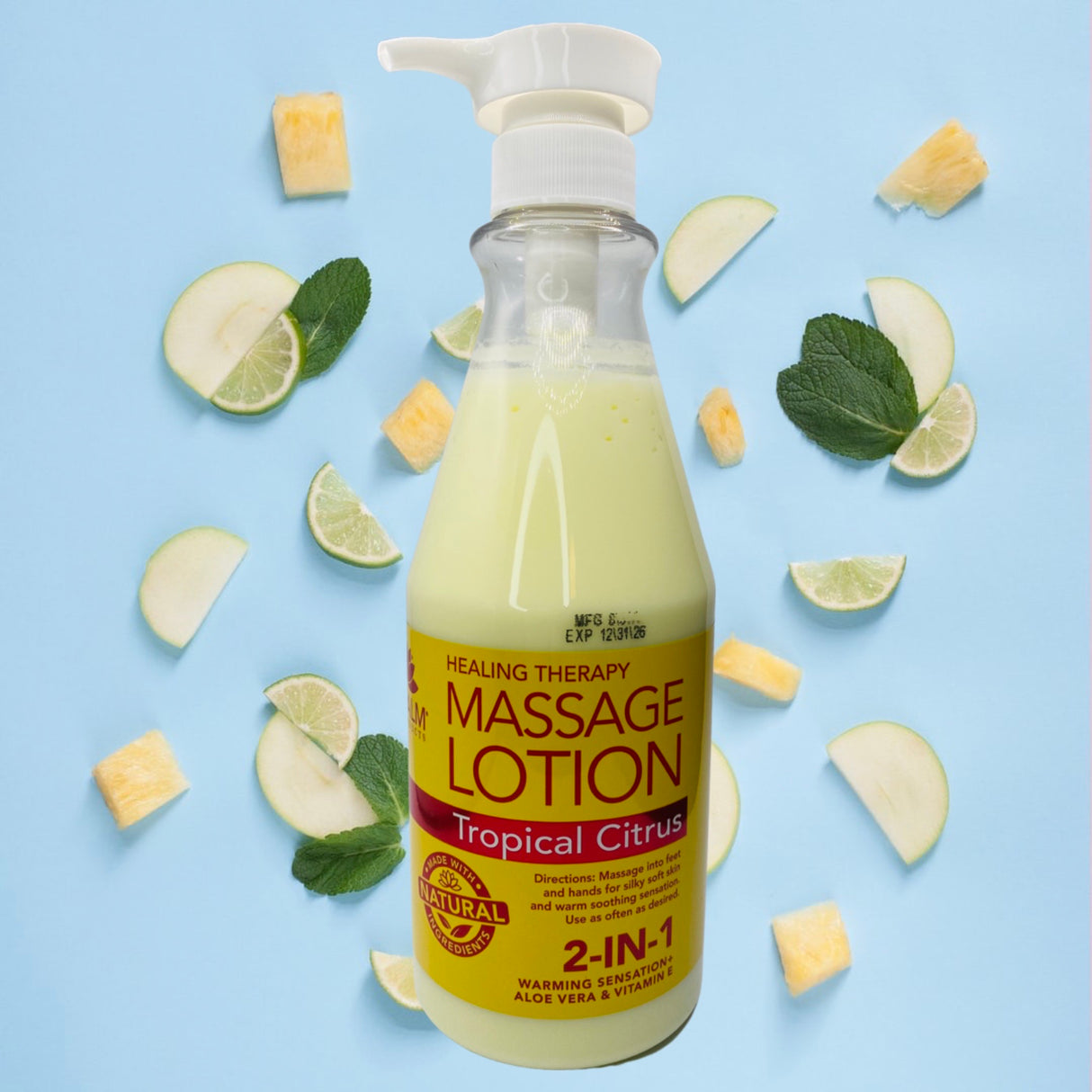 Massage Lotion 24oz - w/Pump - Tropical Citrus