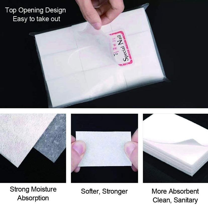 Pink Nail Wipes Pads Lint Free - 1000/pack