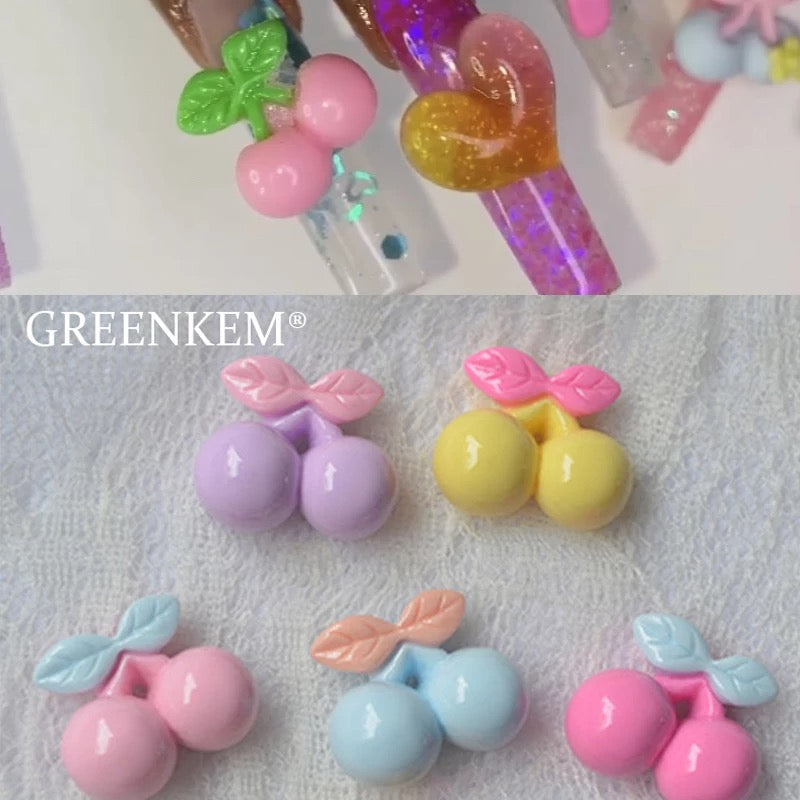 Mix Colors Cherries Ornaments Bag - 30pcs