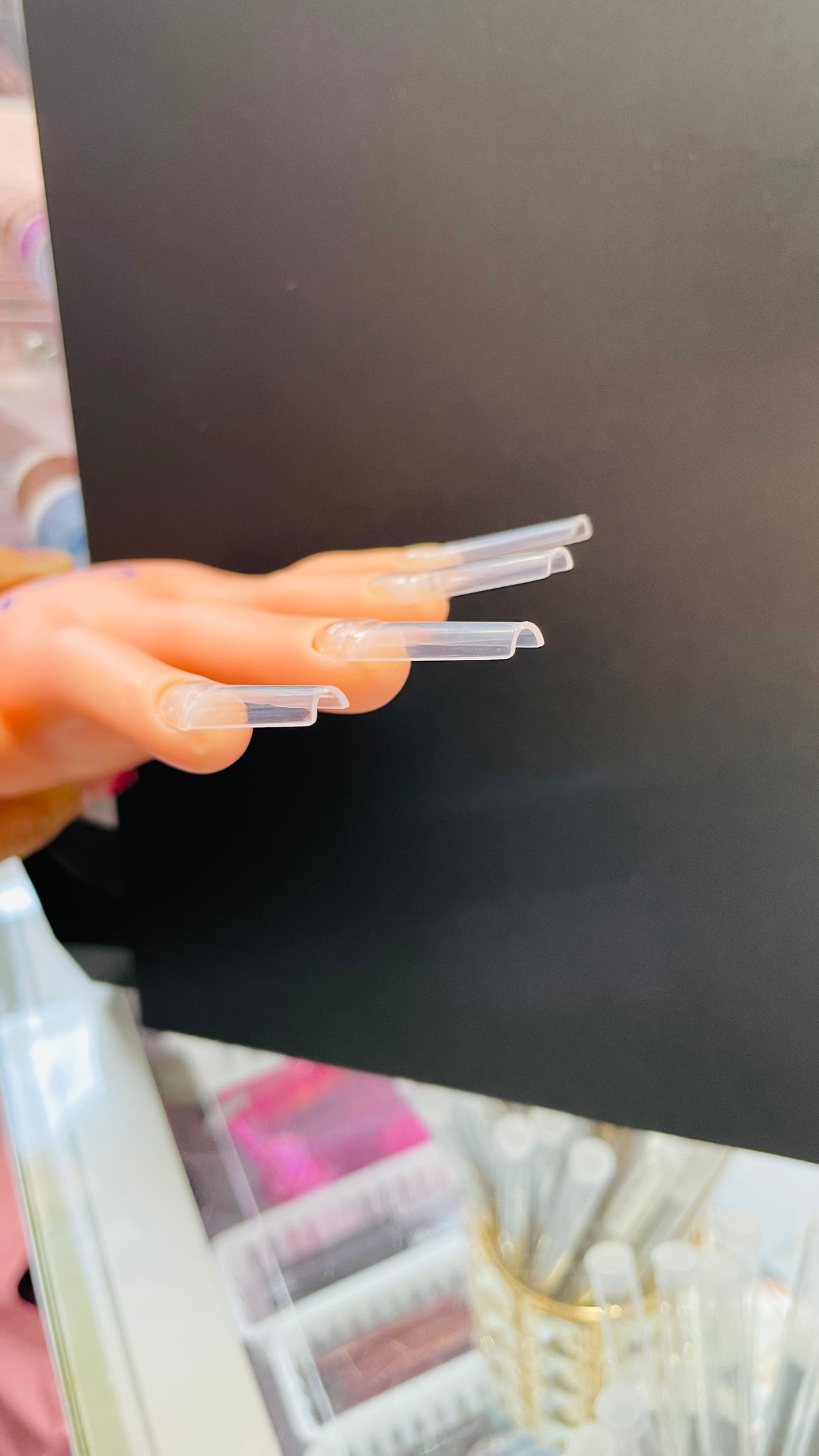 XXL C Curve Coffin Clear Acrylic Nail Tips Bag - 500pc