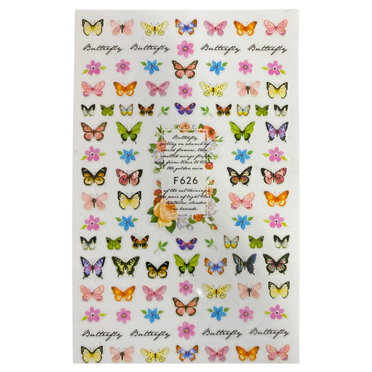 Butterfly Nail Sticker - F626