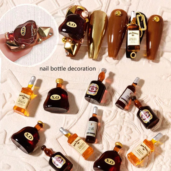 Wine Bottle Nail  Charms