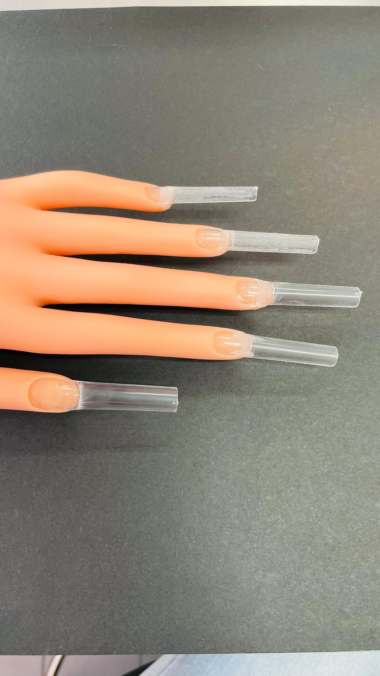 XXL C Curve Square Clear Acrylic Nail Tips Bag