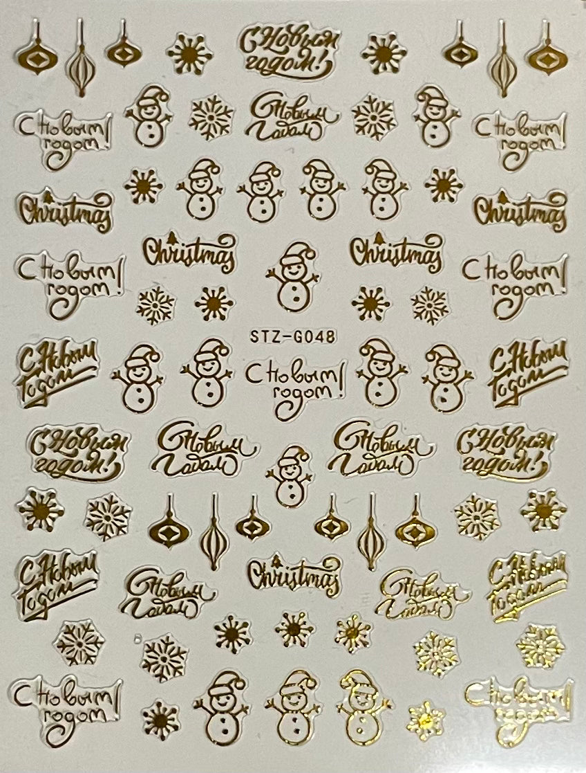 Christmas Nail Stickers STZ-G048
