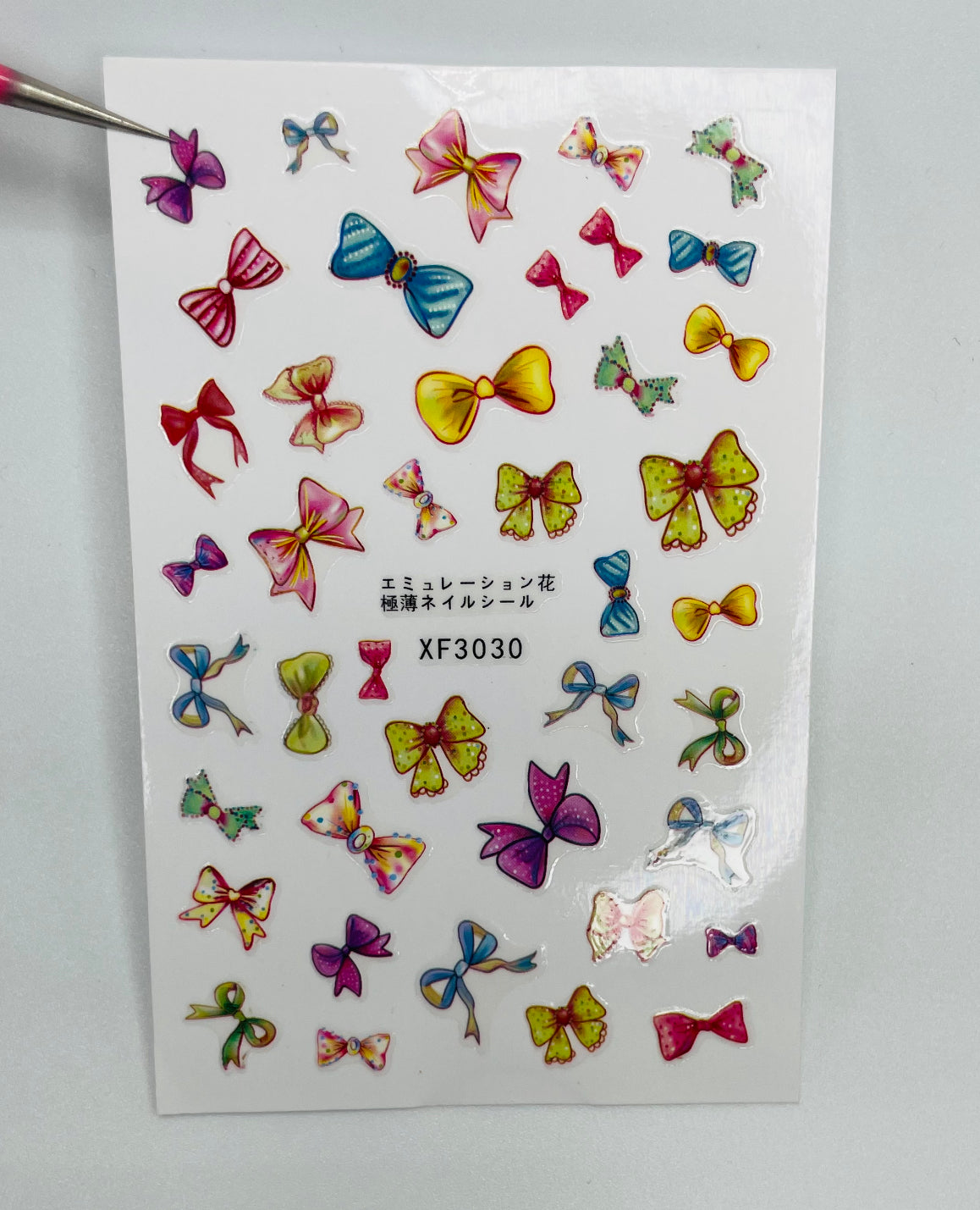 Decal Nail Sticker - XF3030 Bow