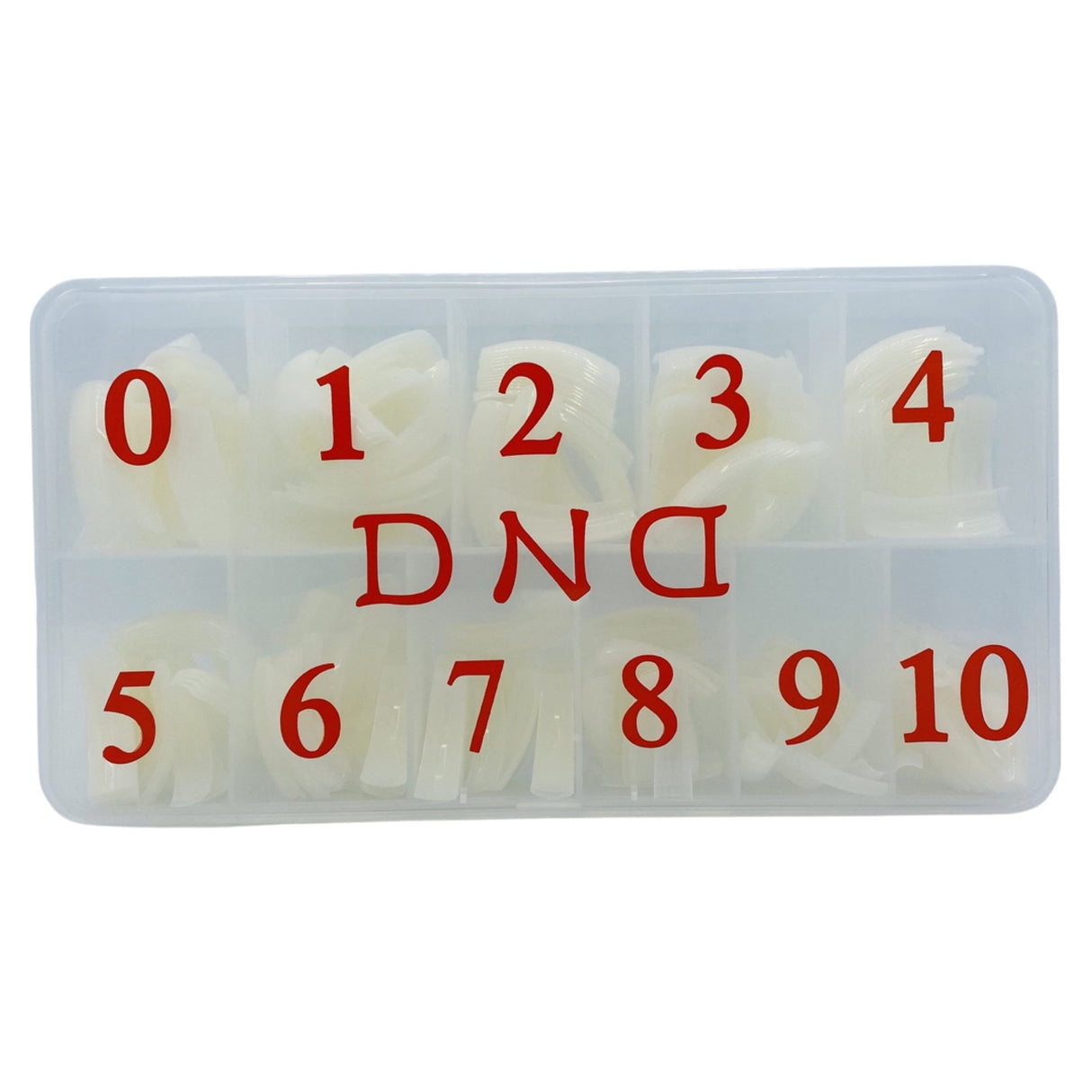 Acrylic Nail Tips Box 0 to 10 – Natural DND