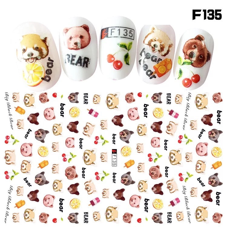 Teddy Bear Stickers -F135