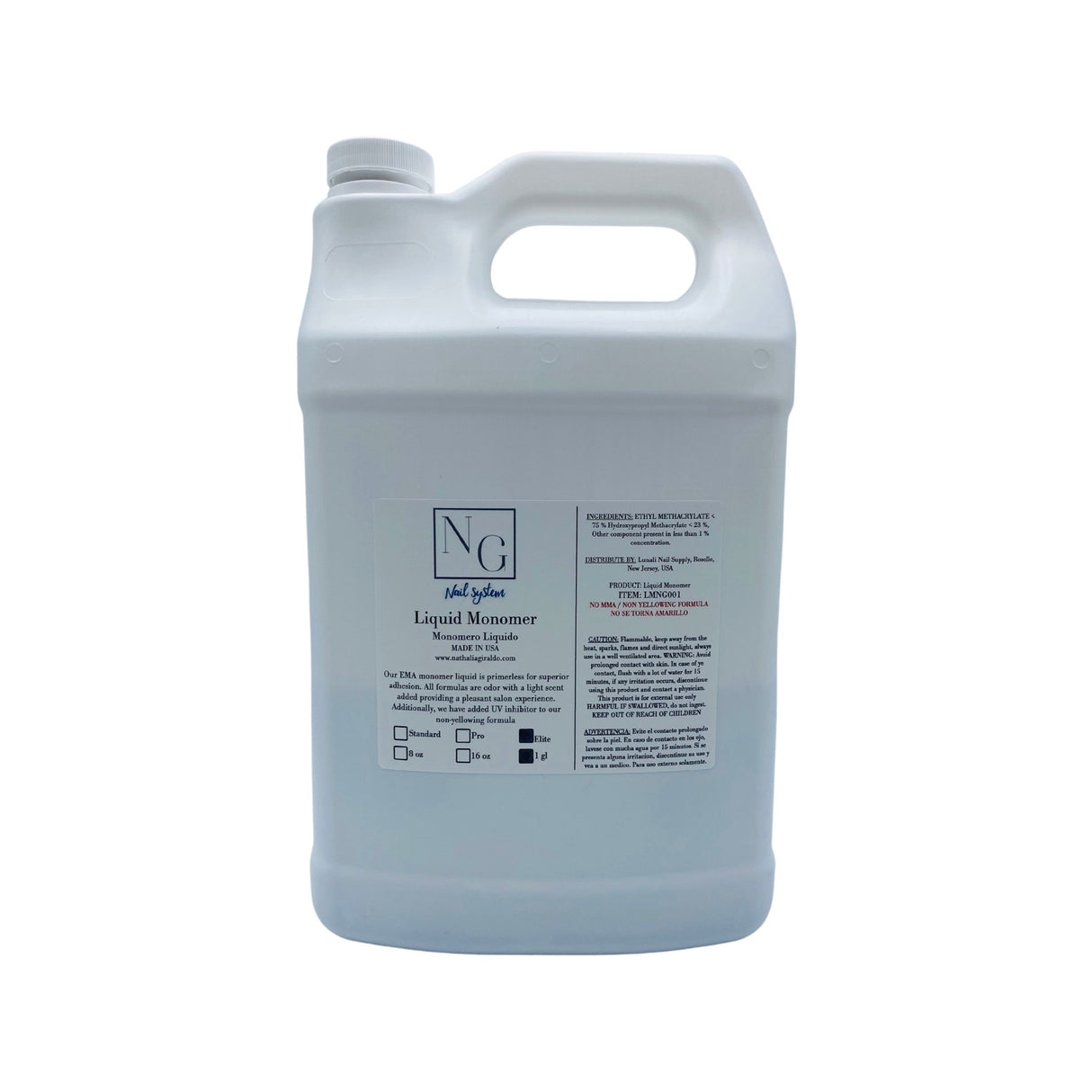NG Nail System - Standard Dry Monomer 128oz (No MMA)