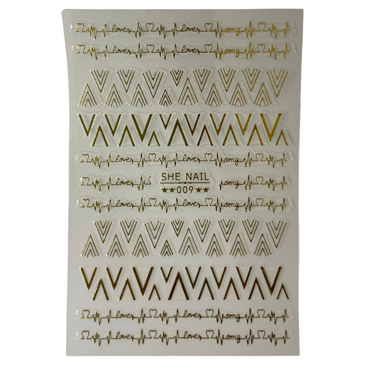 Nail Sticker - 009 Gold Abstract