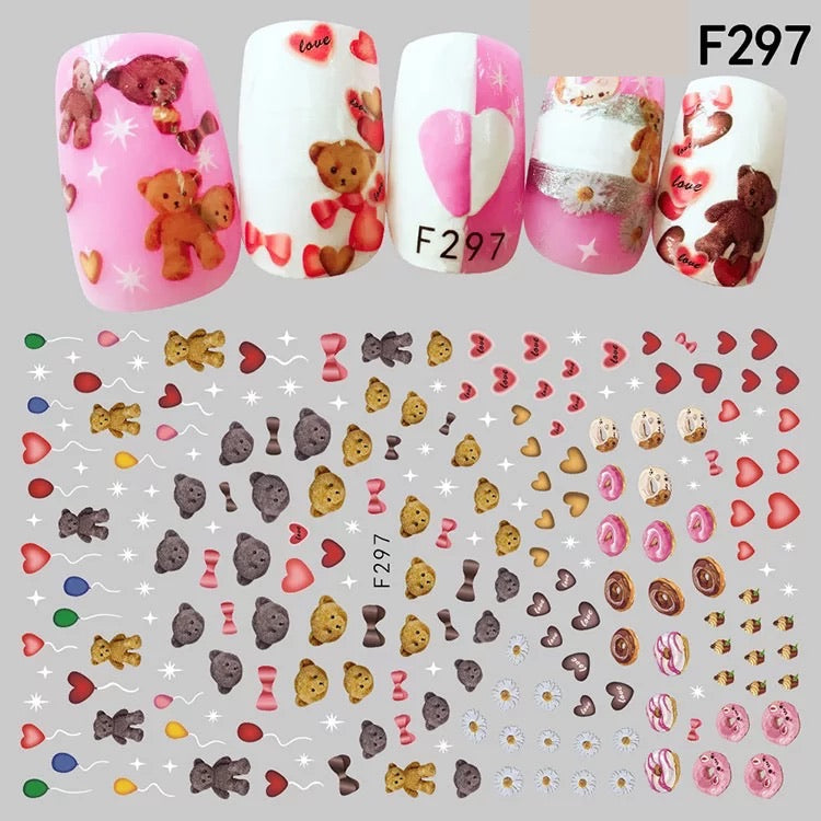 Teddy Bear Stickers -F297