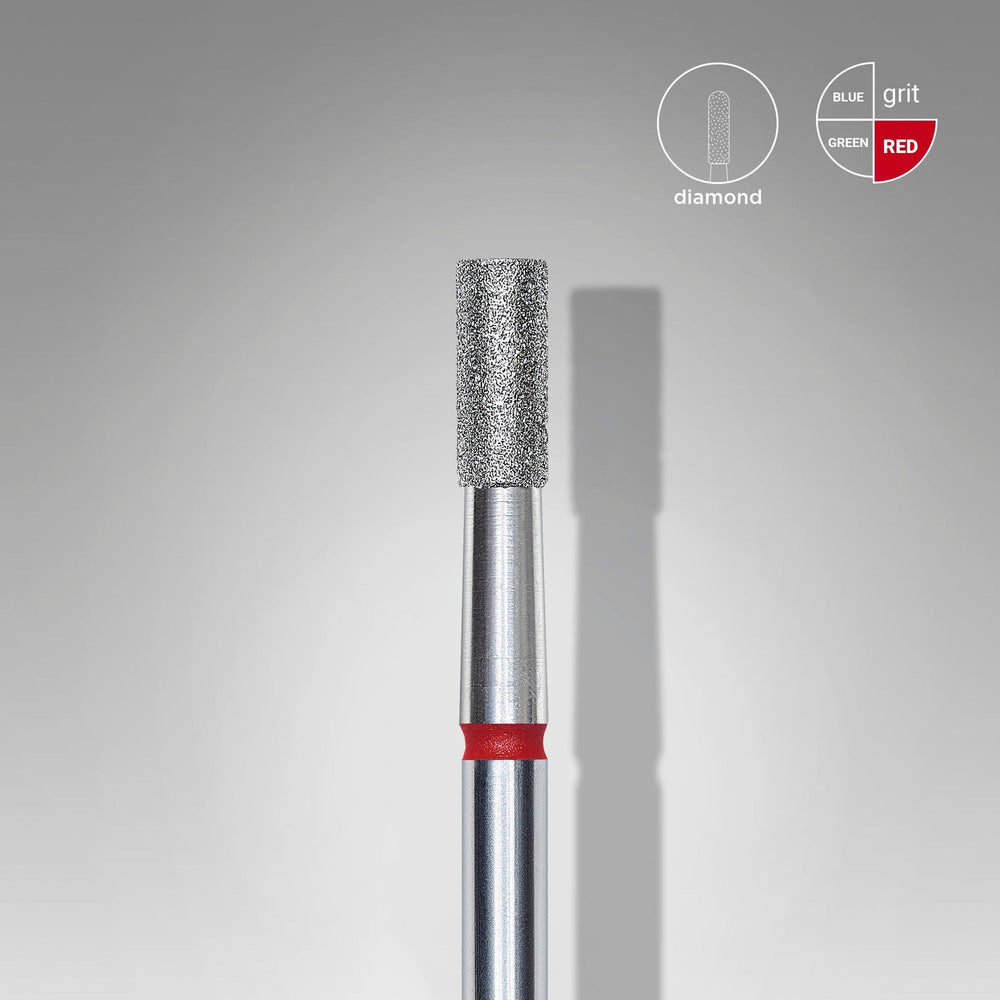 Bit #294 - Diamond Nail Drill Bit Cylinder Red, Head Diameter 2,5 mm, Working Part 6 mm - EXPERT