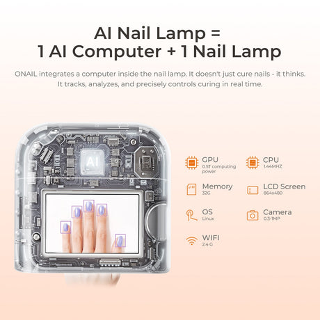 ONAIL 1 PRO MAX | 6 Seconds | Rechargeable AI Nail Lamp