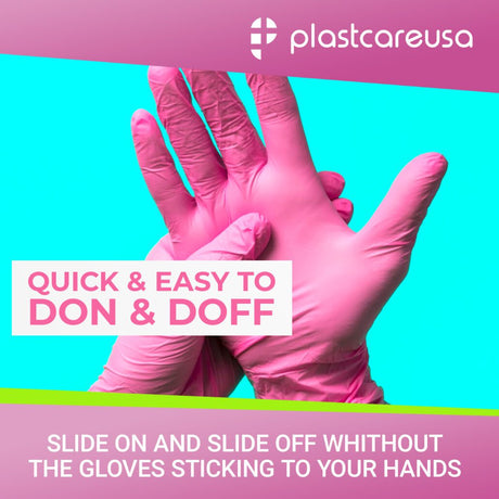 Bloom Pink Nitrile  Glove - Large (100 Box)