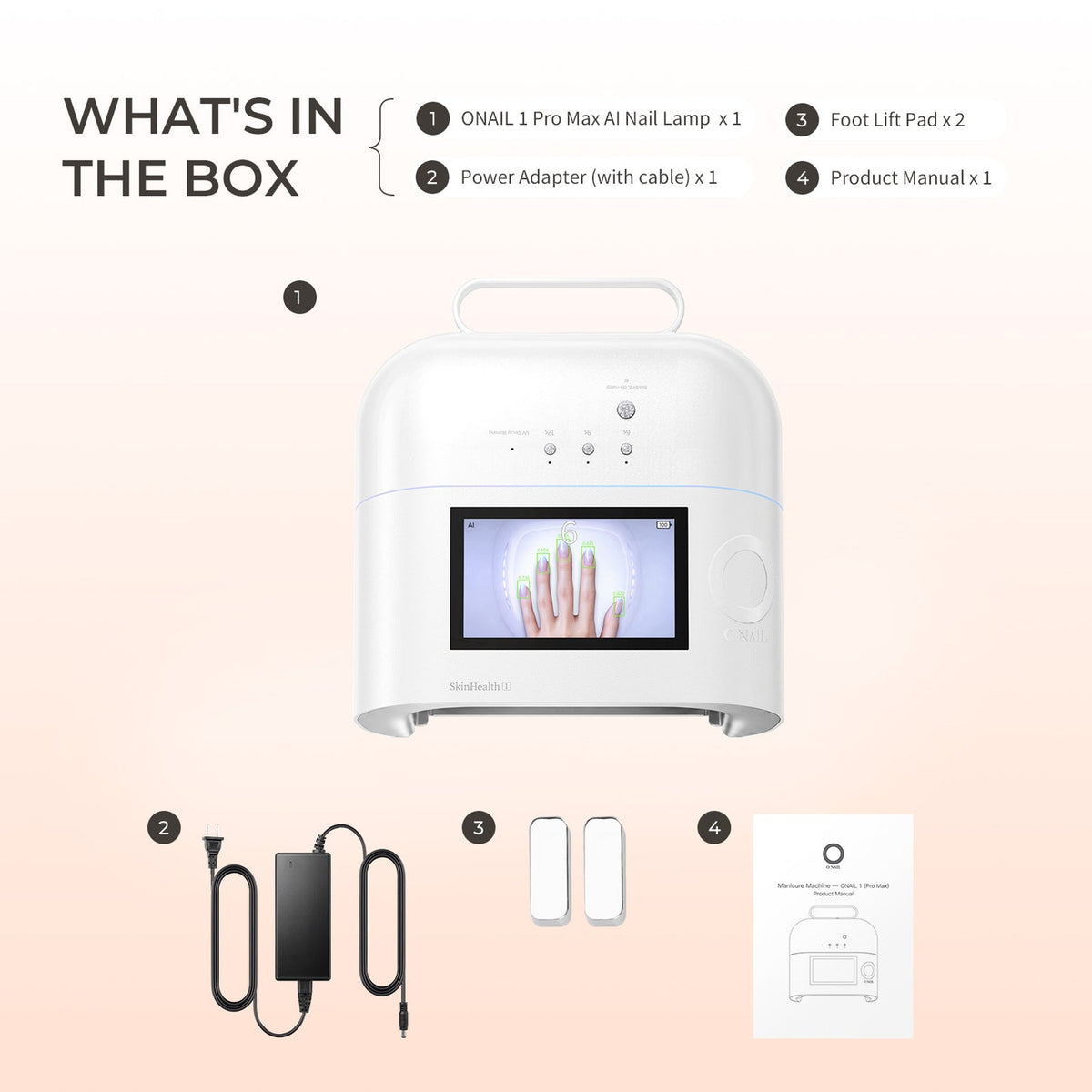ONAIL 1 PRO MAX | 6 Seconds | Rechargeable AI Nail Lamp