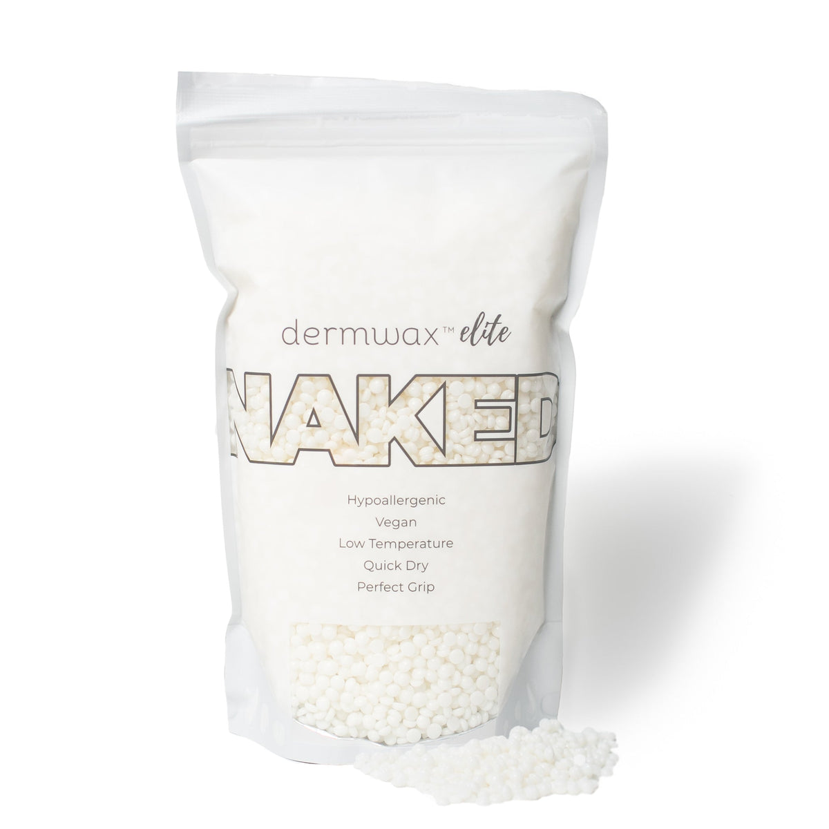 Elite NAKED Shimmer Clear Hard Wax Beads