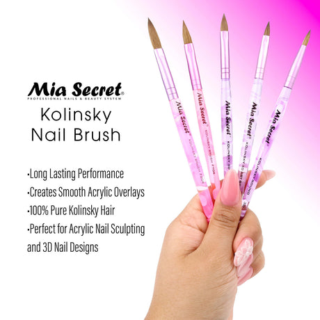 3D Kolinsky Nail Brush - #4