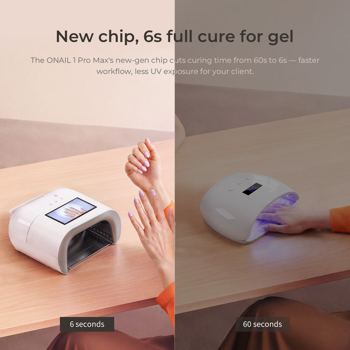 ONAIL 1 PRO MAX | 6 Seconds | Rechargeable AI Nail Lamp