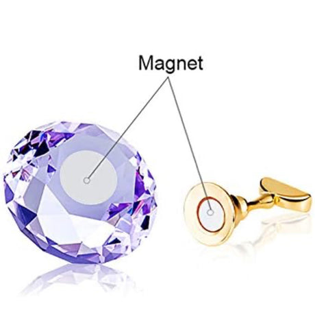 Magnetic Nail Tip Holder With Crystal Purple Base