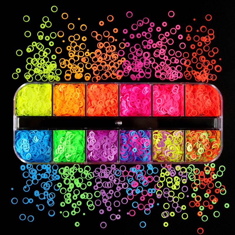 12 Grids Mix Colors Circles Nail  Sequin # 5