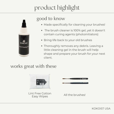 Brush Cleaning Gel 50g - Kokoist