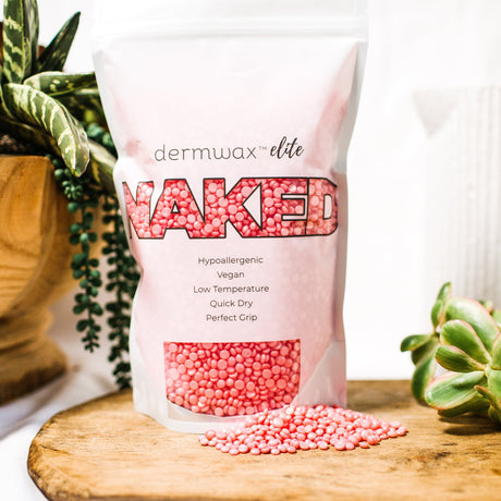 Elite NAKED Shimmer Pink Hard Wax Beads