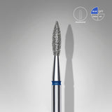 Bit #301 - Diamond Nail Drill Bit Pointed Flame Blue, Head Diameter 2,1 mm, Working Part 8 mm - EXPERT