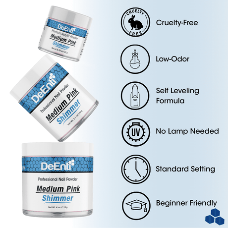 Cover Pink Shimmer Acrylic Powder – 4 oz