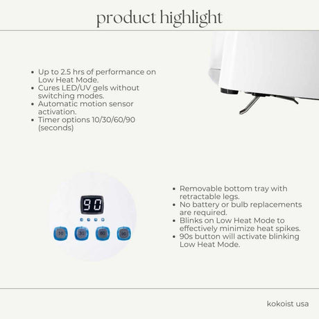 LE BLANC Hybrid LED/UV Cordless Lamp - Kokoist