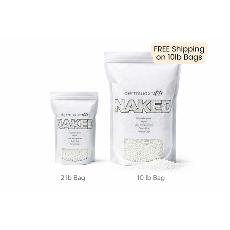 Elite NAKED Shimmer Clear Hard Wax Beads