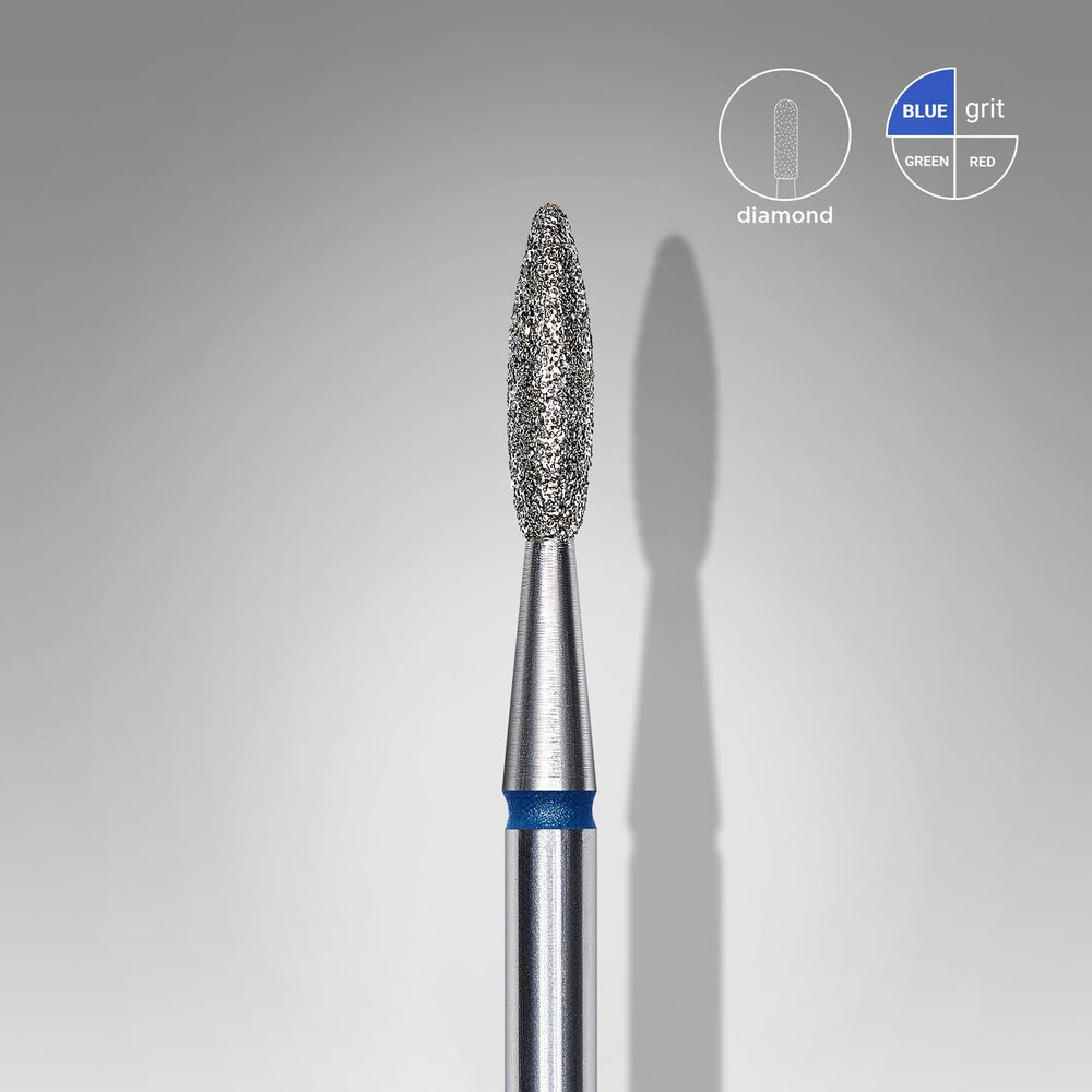 Bit #297 - Diamond Nail Drill Bit Flame Blue, Head Diameter 2,1 mm, Working Part 8 mm - EXPERT