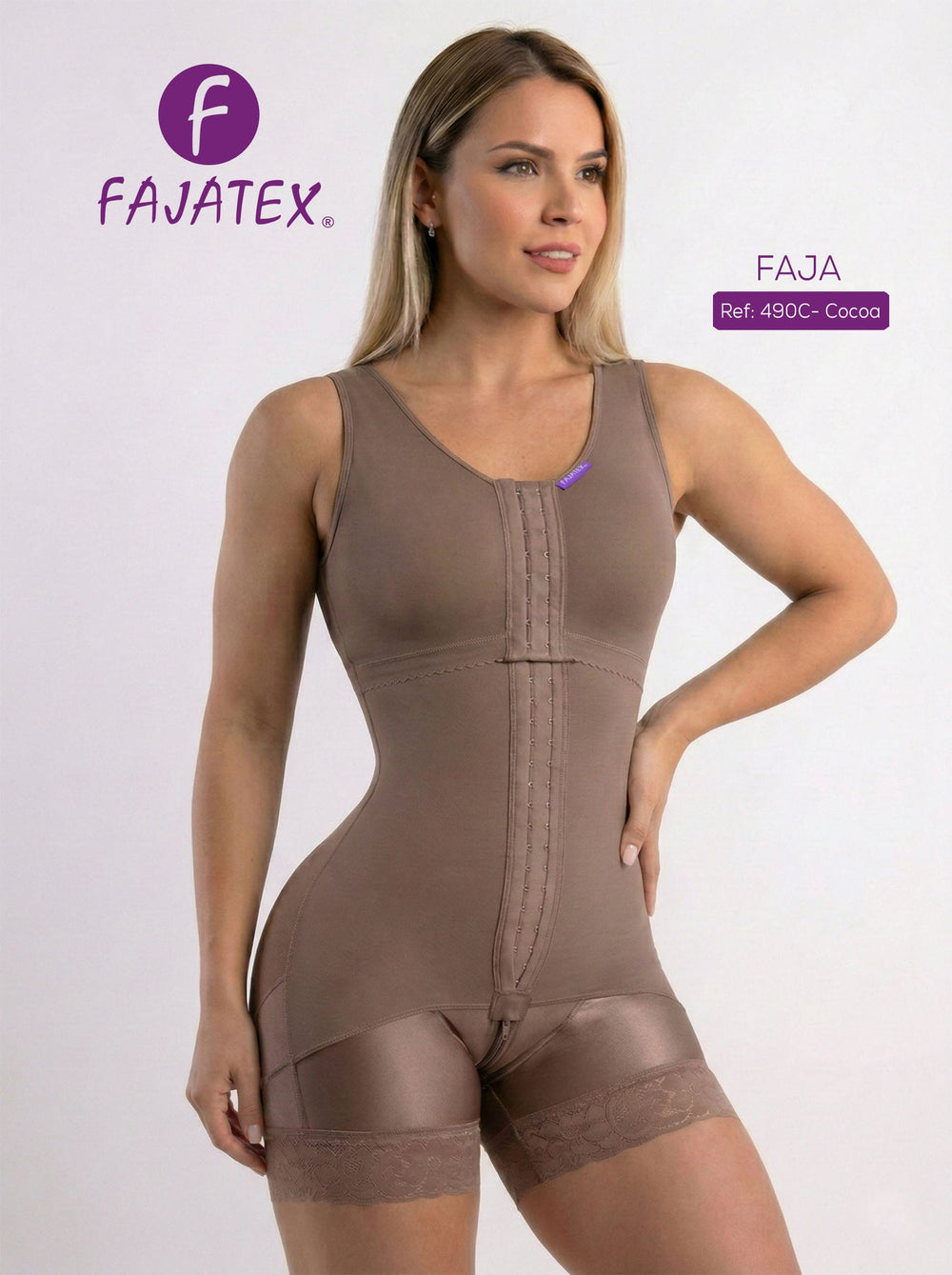 Shapewear Faja | Con Brassier Sisa Corta | 490C | Cocoa