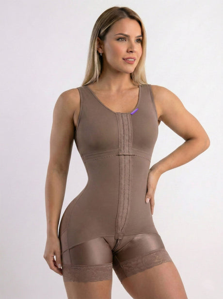 Shapewear Faja | Con Brassier Sisa Corta | 490C | Cocoa