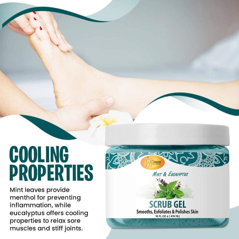 Pedi Scrub Gel 16oz - Mint & Eucalyptus