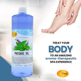 Massage Oil 32oz - Mint & Eucalyptus  | Mani Pedi Body