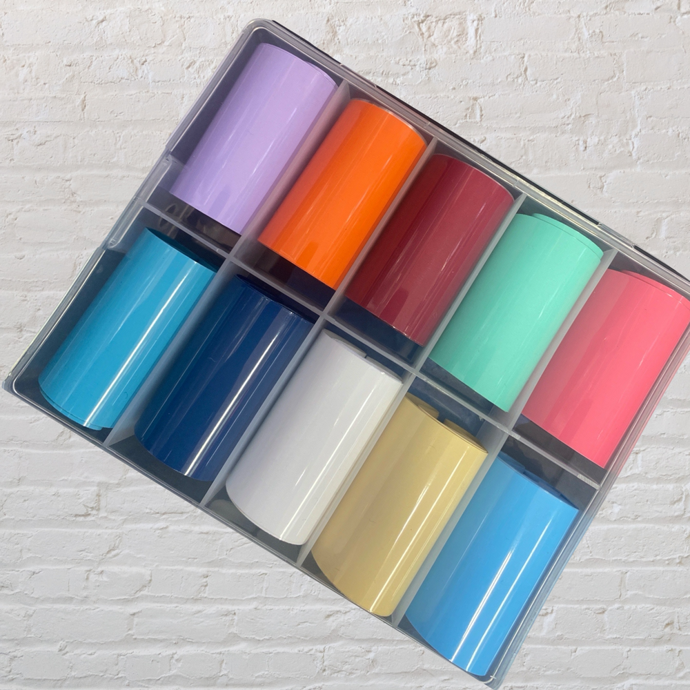 Light Solid Color Foil Box #33 - 10 Styles