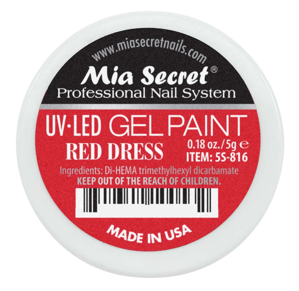 UV LED Red Dress Gel Paint 0.18oz