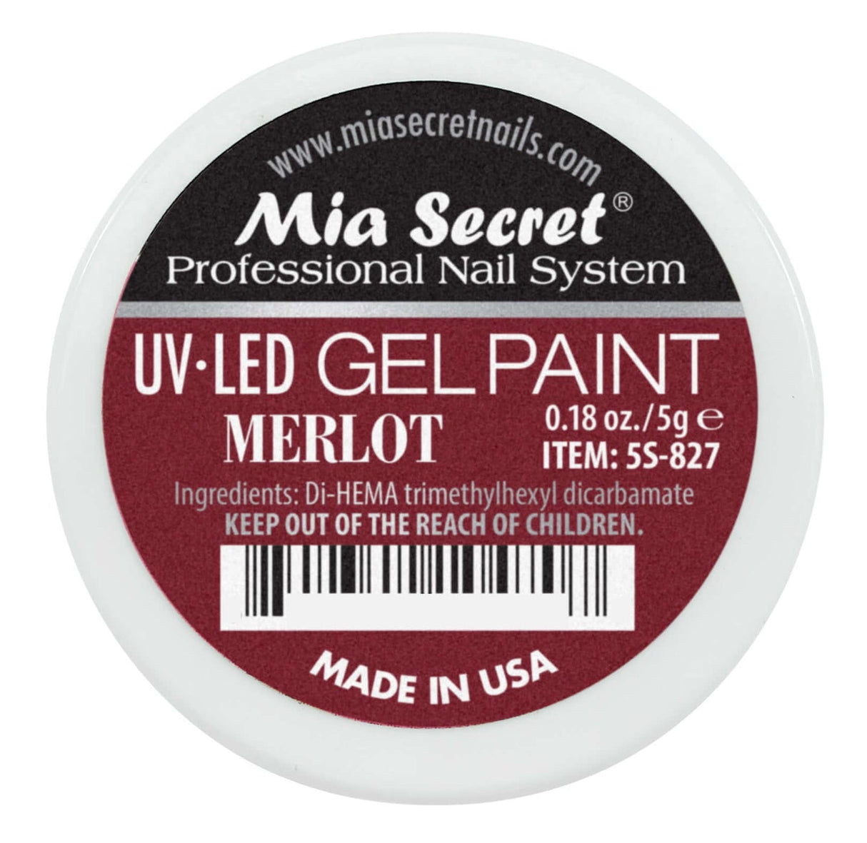 UV LED Merlot Gel Paint 0.18oz