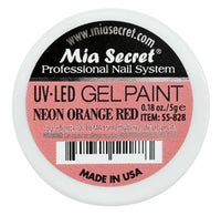 UV LED Neon Orange Red Gel Paint 0.18oz