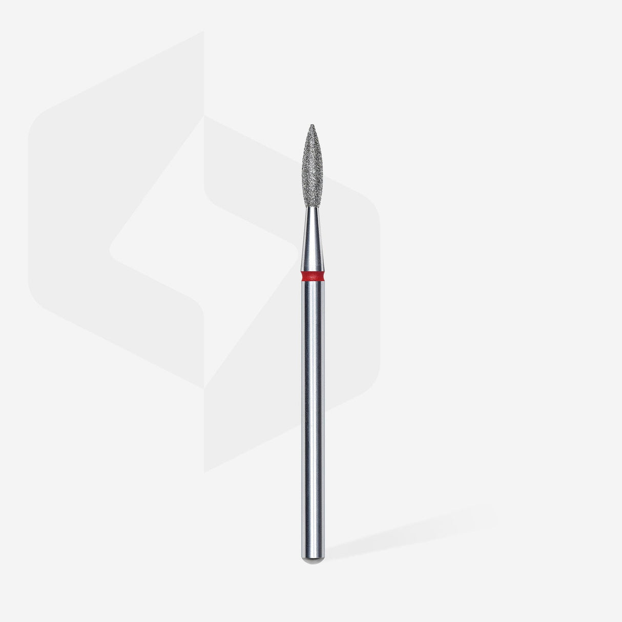Bit #300 - Diamond Nail Drill Bit Pointed Flame Red, Head Diameter 2,1 mm, Working Part 8 mm - EXPERT