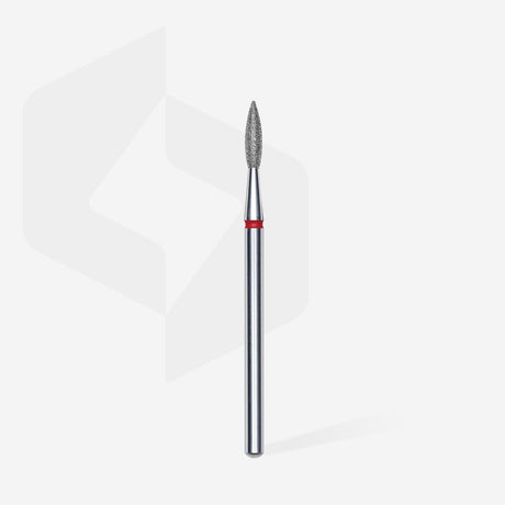 Bit #300 - Diamond Nail Drill Bit Pointed Flame Red, Head Diameter 2,1 mm, Working Part 8 mm - EXPERT