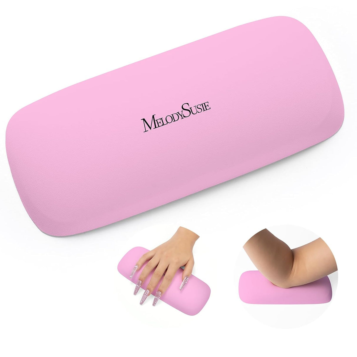 Portable PU Leather Nail Arm Rest - Pink