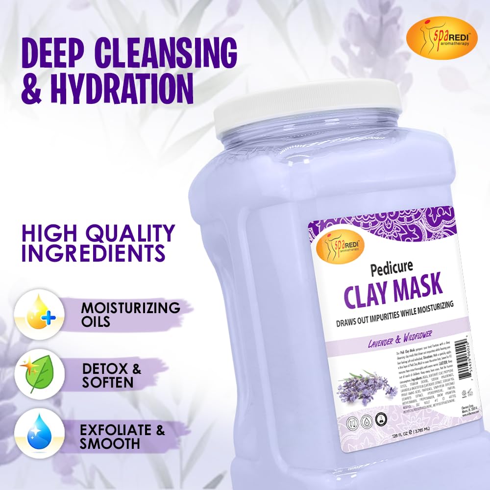 Pedi Clay Lavender - 128oz