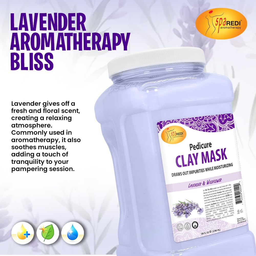 Pedi Clay Lavender - 128oz