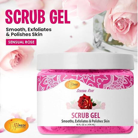 Pedi Scrub Gel 16oz - Sensual Rose