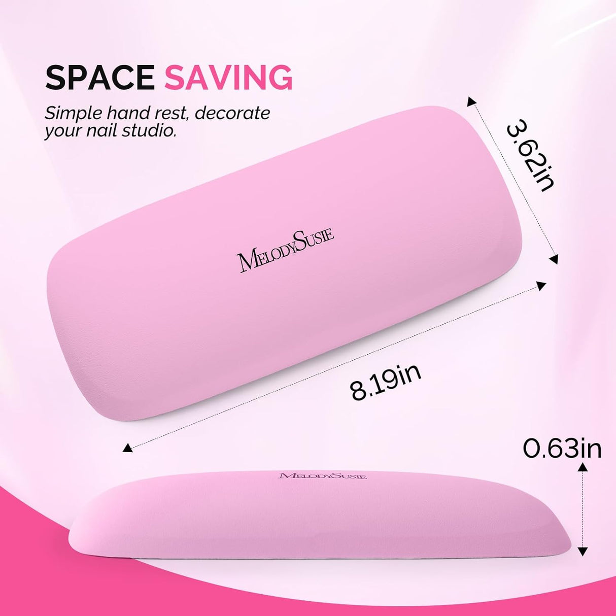 Portable PU Leather Nail Arm Rest - Pink