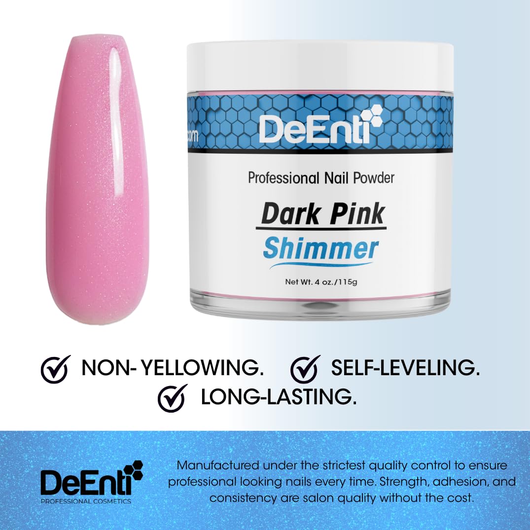 Dark Pink Shimmer Acrylic Powder – 4 oz