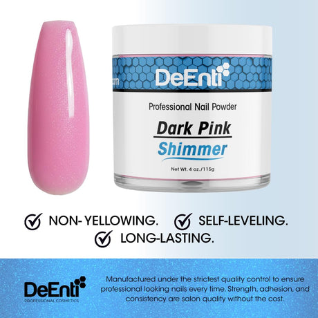 Dark Pink Shimmer Acrylic Powder – 4 oz